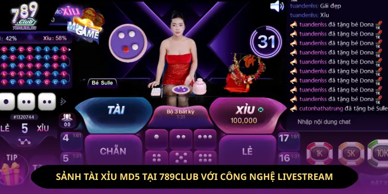 Sảnh Tài xỉu MD5 tại 789Club minh bạch với tính năng kiểm tra chuỗi mã hóa